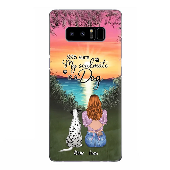 Custom Personalized Dog Mom Phone Case - Up to 4 Dogs - Gift Idea For Dog Lover - Just A Girl Who Loves Dogs - Case For iPhone And Samsung