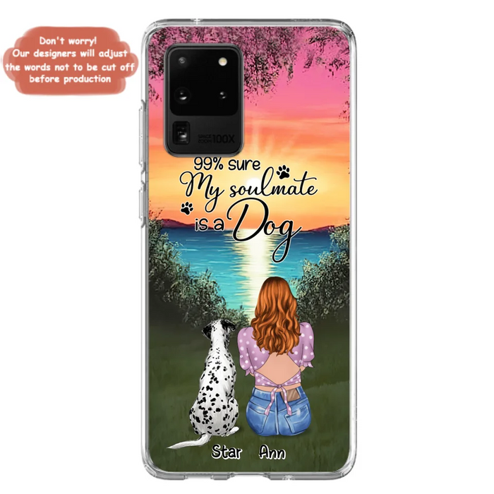 Custom Personalized Dog Mom Phone Case - Up to 4 Dogs - Gift Idea For Dog Lover - Just A Girl Who Loves Dogs - Case For iPhone And Samsung