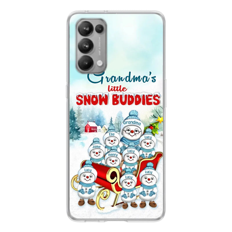 Personalized Grandma Phone Case - Christmas Gift Idea For Grandma - Up to 8 Grandkids - Case For Xiaomi/ Oppo/ Huawei - Grandma's Little Snow Buddies