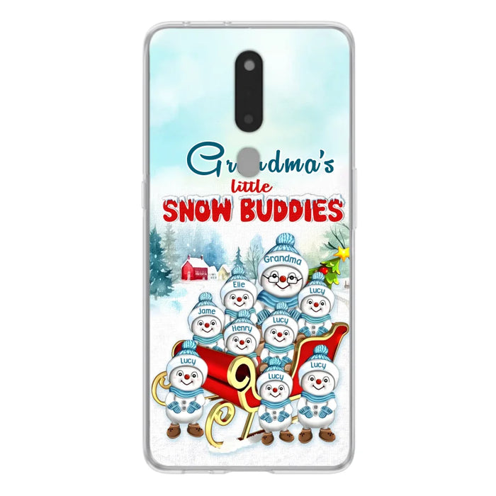 Custom Personalized Grandma Phone Case - Christmas Gift Idea For Grandma - Upto 8 Grandkids - Case For Xiaomi/ Oppo/ Huawei - Grandma's Little Snow Buddies