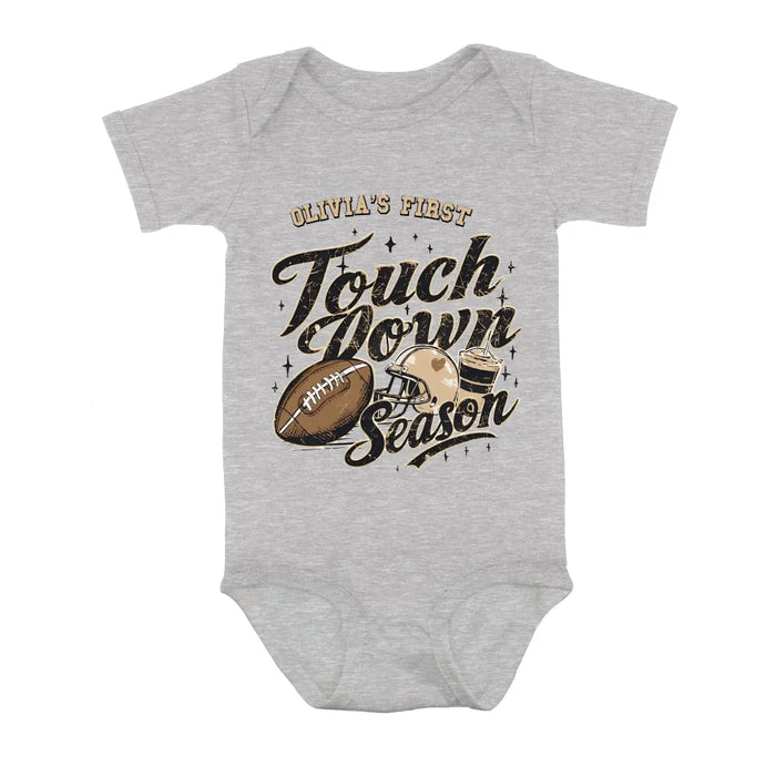 Personalized Baby First Football Season Baby Onesie - Gift Idea For Your Kid - Touch Down Season