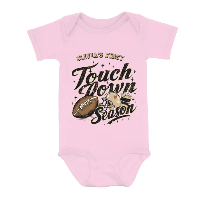 Personalized Baby First Football Season Baby Onesie - Gift Idea For Your Kid - Touch Down Season