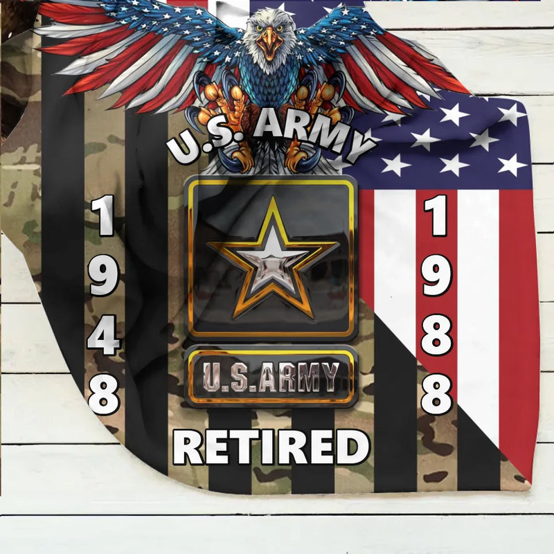 Personalized Veteran Quilt/Fleece Throw Blanket - Gift Idea For Veteran