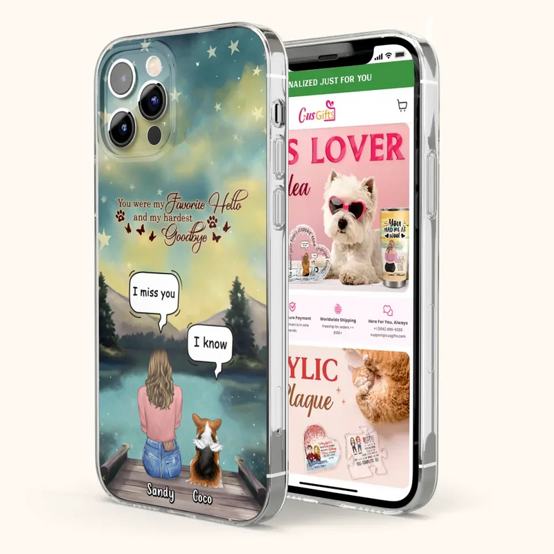 Personalized Memorial Pet Phone Case - Memorial Gift Idea For Pet Lover - Up to 4 Pets - Gift Idea For Dog/Cat Lover - Your Wings Were Ready But Our Hearts Were Not - Case For iPhone And Samsung