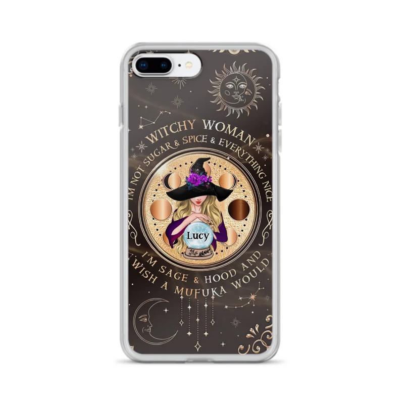 Personalized Witchy Woman Phone Case - Gift Idea For Witch/Friends/Birthday/Halloween Day - I'm Not Sugar & Spice & Everything Nice - Case For iPhone/Samsung
