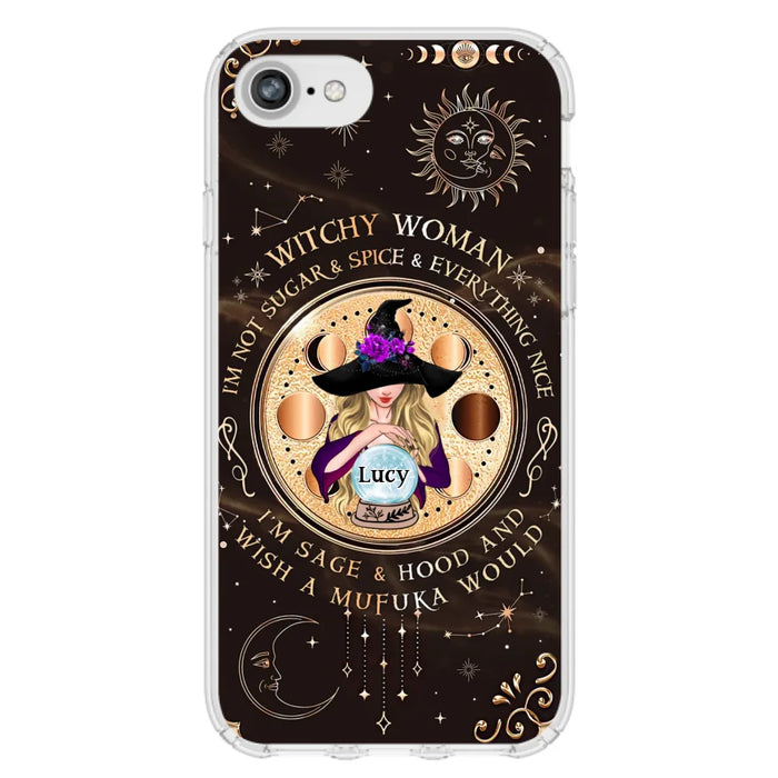 Custom Personalized Witchy Woman Phone Case - Gift Idea For Witch/ Friends/ Birthday/ Halloween Day - I'm Not Sugar & Spice & Everything Nice - Case For iPhone/Samsung