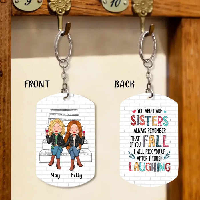Personalized Besties Keychain - Up to 5 People - Gift Idea For Friends/Besties/Sisters - You And I Are Sisters