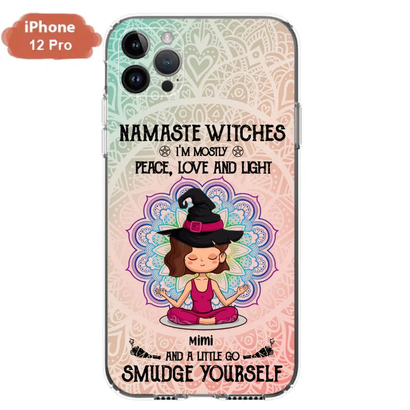 Custom Personalized Yoga Phone Case - Gift for Yoga Lovers - iPhone and Samsung Case - Namaste Witches