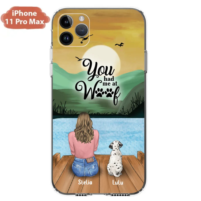 Custom Personalized Dog Mom Phone Case - Gifts For Dog Lover With Upto 4 Dogs - You Had Me At Woof - The New Version for iPhone 16 Series