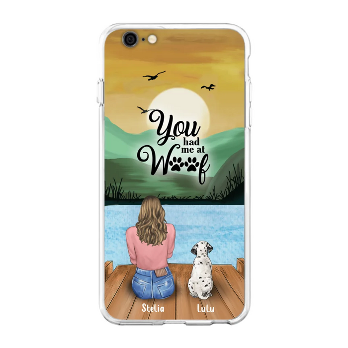 Custom Personalized Dog Mom Phone Case - Gifts For Dog Lover With Upto 4 Dogs - You Had Me At Woof - The New Version for iPhone 16 Series