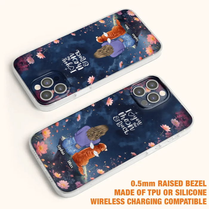 Custom Personalized Pet Phone Case - Gift Idea For Dog/ Cat/ Rabbit Owner - Case For iPhone/ Samsung - I Love You To The Moon & Back