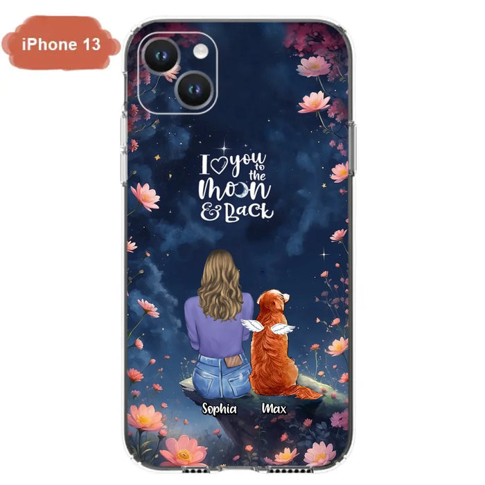 Custom Personalized Pet Phone Case - Gift Idea For Dog/ Cat/ Rabbit Owner - Case For iPhone/ Samsung - I Love You To The Moon & Back