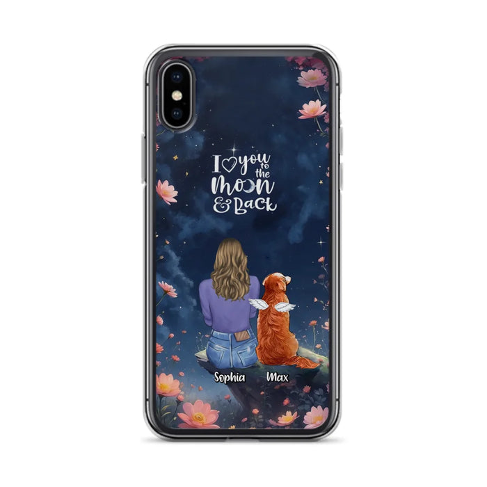 Custom Personalized Pet Phone Case - Gift Idea For Dog/ Cat/ Rabbit Owner - Case For iPhone/ Samsung - I Love You To The Moon & Back