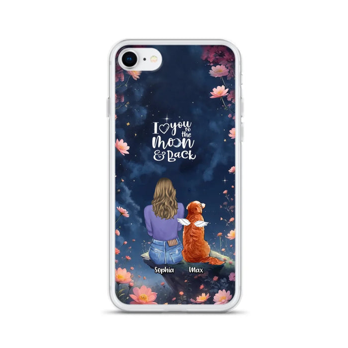 Custom Personalized Pet Phone Case - Gift Idea For Dog/ Cat/ Rabbit Owner - Case For iPhone/ Samsung - I Love You To The Moon & Back