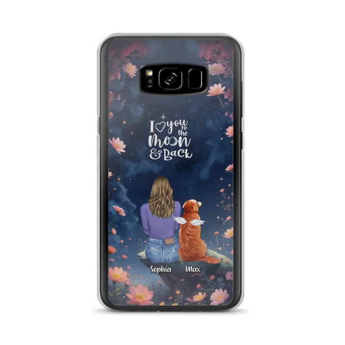 Custom Personalized Pet Phone Case - Gift Idea For Dog/ Cat/ Rabbit Owner - Case For iPhone/ Samsung - I Love You To The Moon & Back