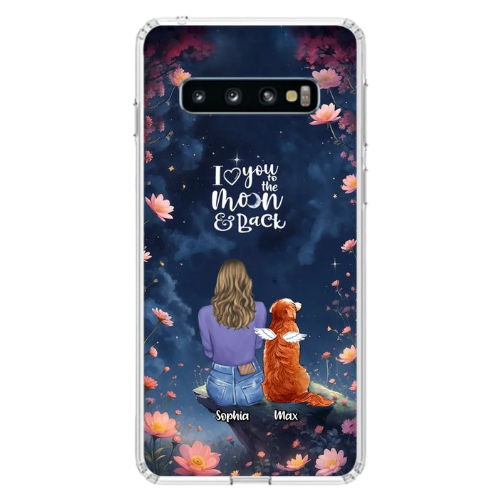 Custom Personalized Pet Phone Case - Gift Idea For Dog/ Cat/ Rabbit Owner - Case For iPhone/ Samsung - I Love You To The Moon & Back