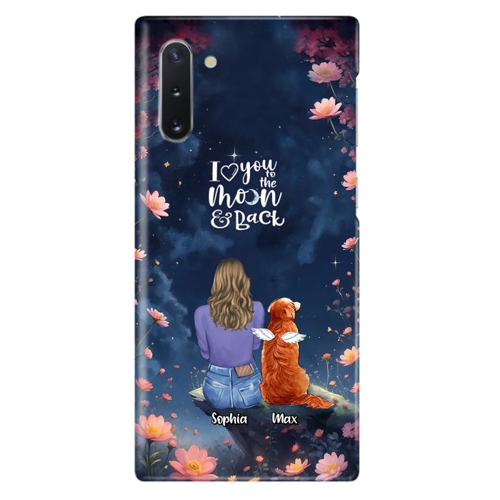 Custom Personalized Pet Phone Case - Gift Idea For Dog/ Cat/ Rabbit Owner - Case For iPhone/ Samsung - I Love You To The Moon & Back