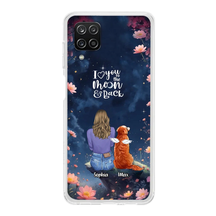 Custom Personalized Pet Phone Case - Gift Idea For Dog/ Cat/ Rabbit Owner - Case For iPhone/ Samsung - I Love You To The Moon & Back