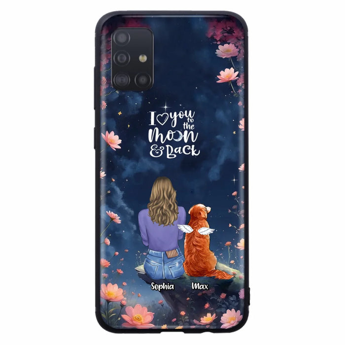 Custom Personalized Pet Phone Case - Gift Idea For Dog/ Cat/ Rabbit Owner - Case For iPhone/ Samsung - I Love You To The Moon & Back