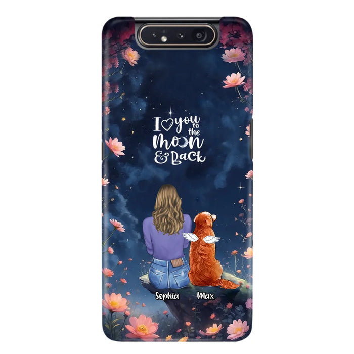 Custom Personalized Pet Phone Case - Gift Idea For Dog/ Cat/ Rabbit Owner - Case For iPhone/ Samsung - I Love You To The Moon & Back