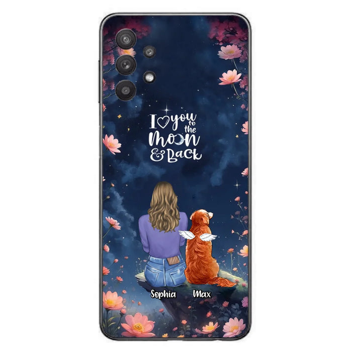 Custom Personalized Pet Phone Case - Gift Idea For Dog/ Cat/ Rabbit Owner - Case For iPhone/ Samsung - I Love You To The Moon & Back