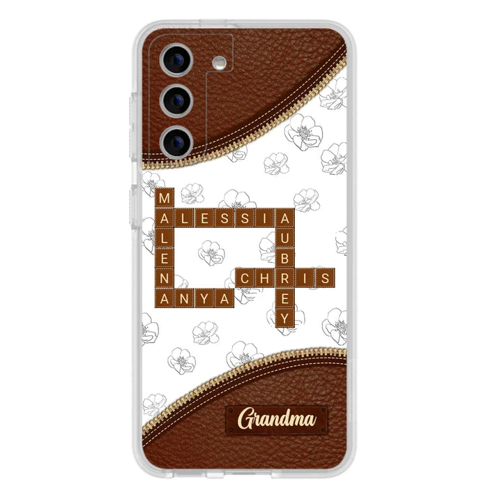 Custom Personalized Grandma Crossword iPhone/ Samsung Case - Gift Idea For Christmas/ Grandma