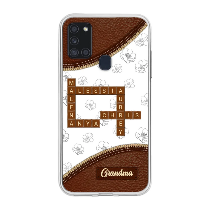 Custom Personalized Grandma Crossword iPhone/ Samsung Case - Gift Idea For Christmas/ Grandma