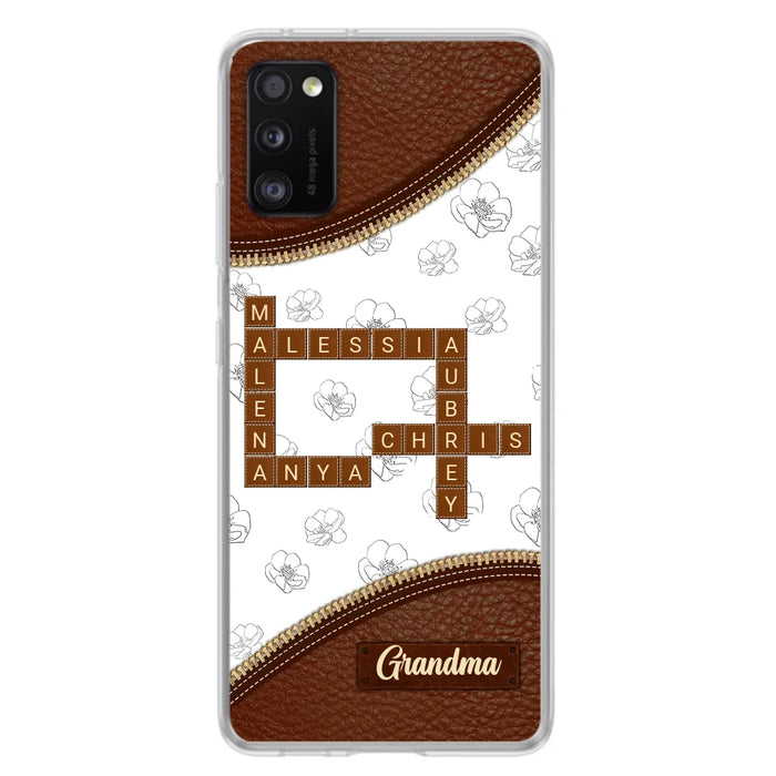 Custom Personalized Grandma Crossword iPhone/ Samsung Case - Gift Idea For Christmas/ Grandma