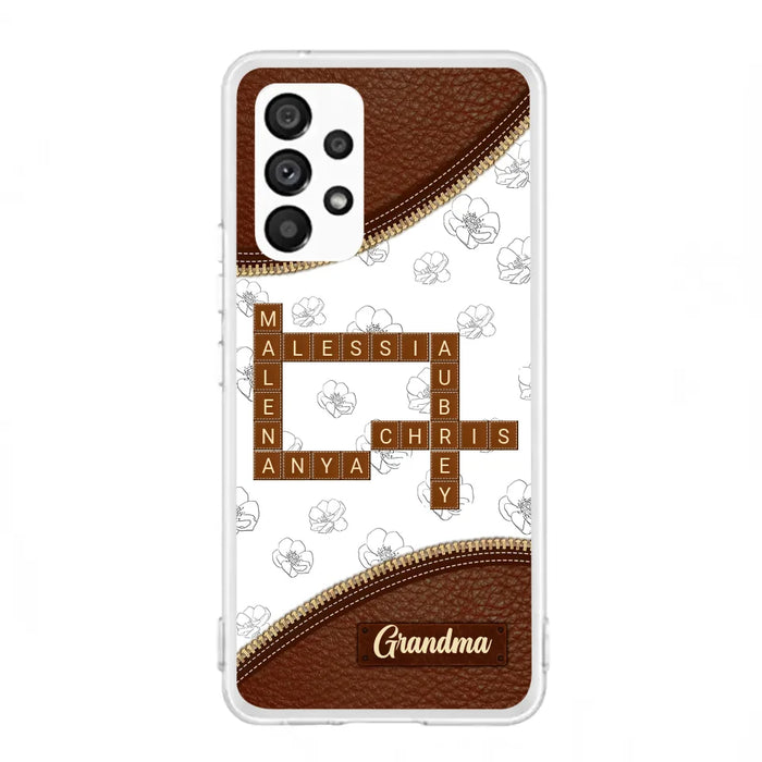 Custom Personalized Grandma Crossword iPhone/ Samsung Case - Gift Idea For Christmas/ Grandma