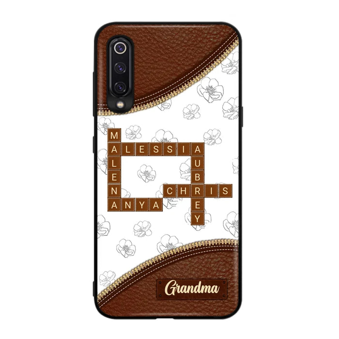 Custom Personalized Grandma Crossword Phone Case For Xiaomi/ Oppo/ Huawei - Gift Idea For Christmas/ Grandma