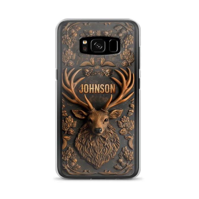 Custom Personalized Deer Hunting 3D Printed Effect Phone Case - Gift Idea For Hunting Lover - Case For iPhone/ Samsung