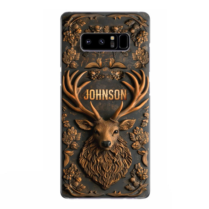 Custom Personalized Deer Hunting 3D Printed Effect Phone Case - Gift Idea For Hunting Lover - Case For iPhone/ Samsung