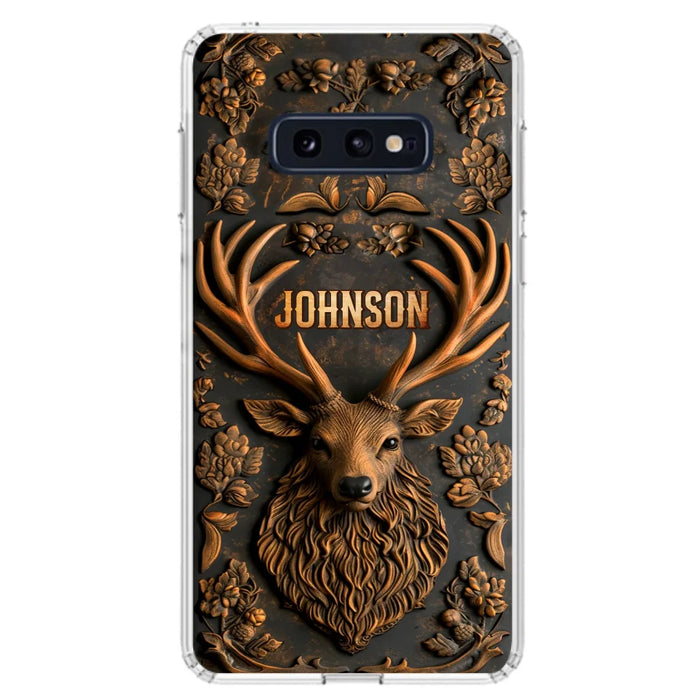 Custom Personalized Deer Hunting 3D Printed Effect Phone Case - Gift Idea For Hunting Lover - Case For iPhone/ Samsung