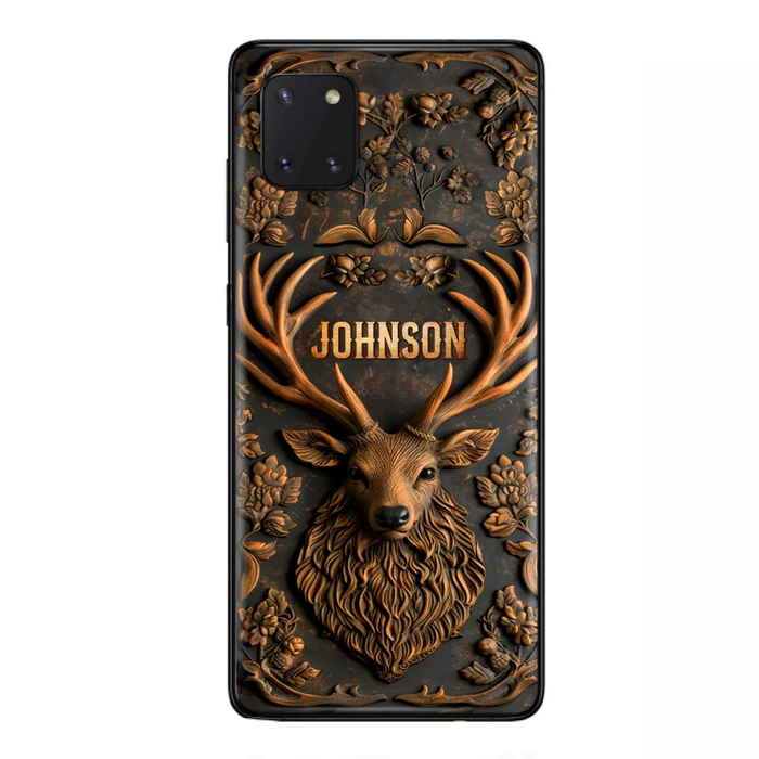 Custom Personalized Deer Hunting 3D Printed Effect Phone Case - Gift Idea For Hunting Lover - Case For iPhone/ Samsung