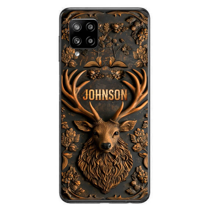 Custom Personalized Deer Hunting 3D Printed Effect Phone Case - Gift Idea For Hunting Lover - Case For iPhone/ Samsung