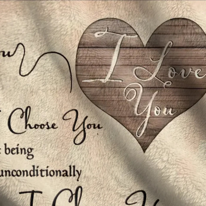 Personalized Couple Quilt/Fleece Throw Blanket - Gift Idea For Couple/Husband Wife/Camping Lover - I Choose You