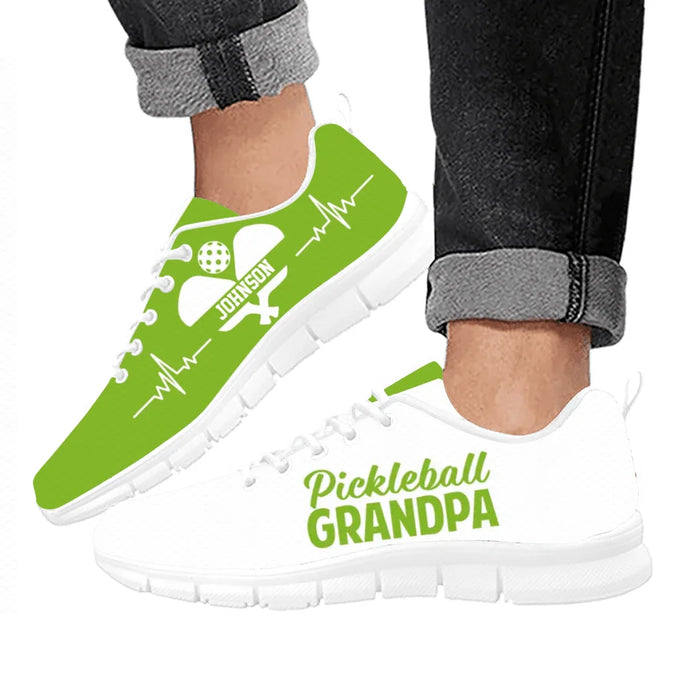 Custom Personalized Pickle Ball Grandpa Sneakers - Gift Idea For Grandpa/ Pickle Ball Lover