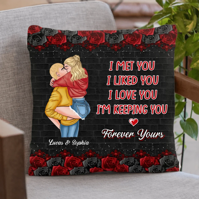 Custom Personalized Couple Pillow Cover - Gift Idea For Couple - Until You Can Hug Me