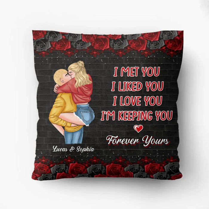 Custom Personalized Couple Pillow Cover - Gift Idea For Couple - Until You Can Hug Me