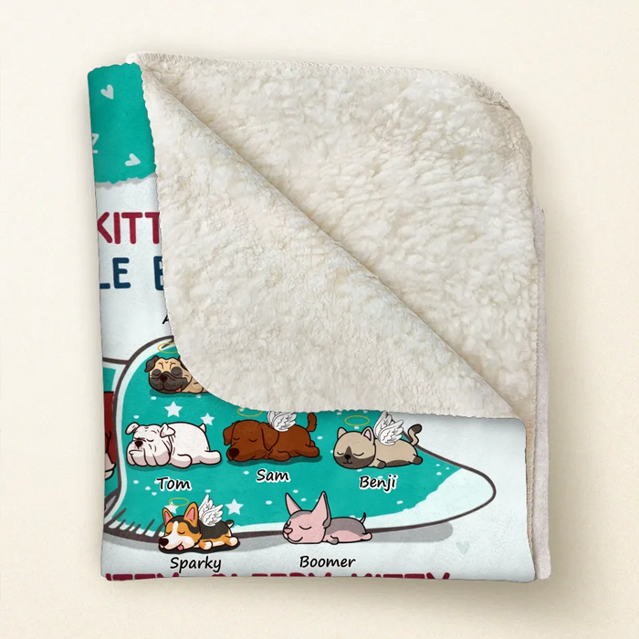 Personalized Custom Dog Mom Quilt Blanket/Fleece Throw Blanket - Soft Kitty Warm Kitty Little Ball Of Fur