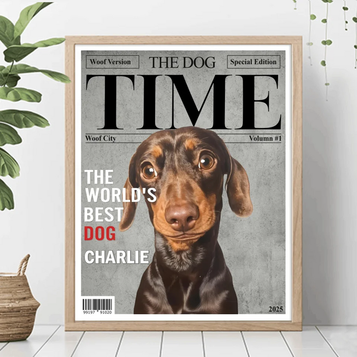 Custom Personalized The Dog Time Unframed Vertical Poster - Upload Photo - Gift Idea For Dog Lover - The World's Best Dog