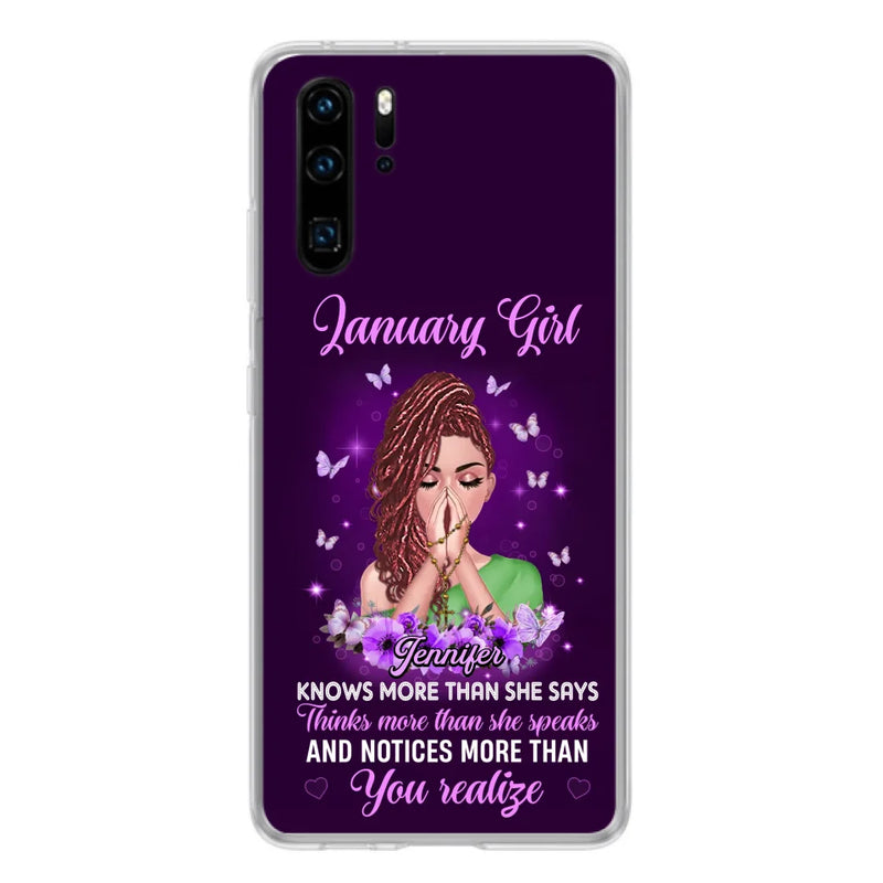 Personalized Birthday Girl Phone Case - Gift Idea For Girl/Friend/Daughter - Knows More Than She Says - Case For Xiaomi/Oppo/Huawei