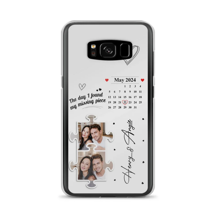 Custom Personalized Couple Phone Case For iPhone/ Samsung - Anniversary Gift For Couple - Upload Photos - The Day I Found My Missing Piece