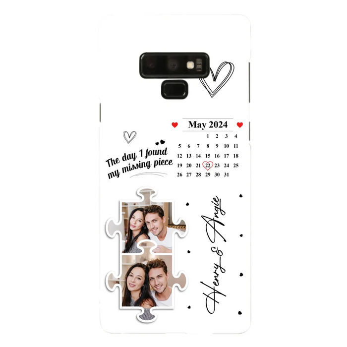 Custom Personalized Couple Phone Case For iPhone/ Samsung - Anniversary Gift For Couple - Upload Photos - The Day I Found My Missing Piece