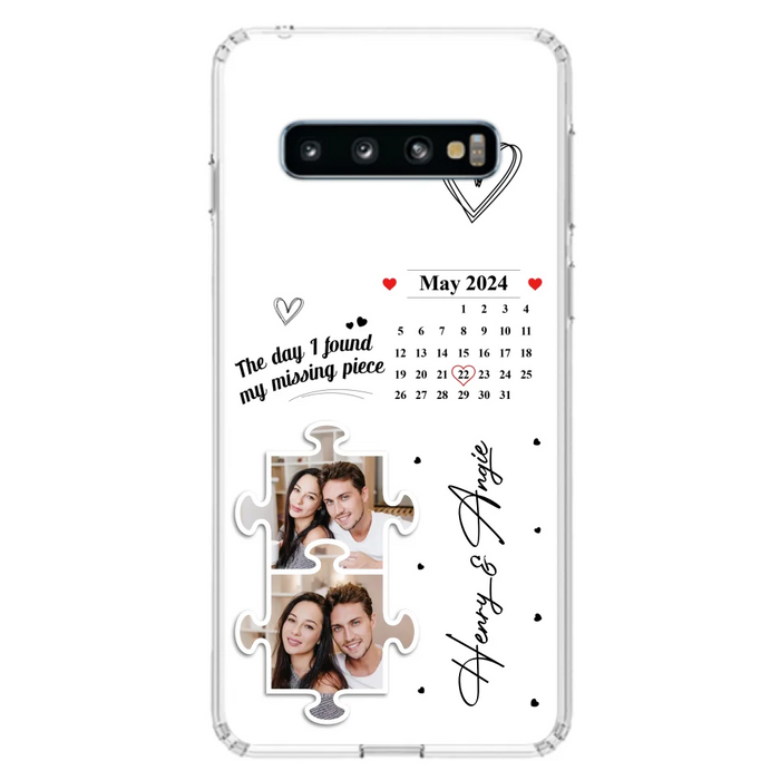 Custom Personalized Couple Phone Case For iPhone/ Samsung - Anniversary Gift For Couple - Upload Photos - The Day I Found My Missing Piece