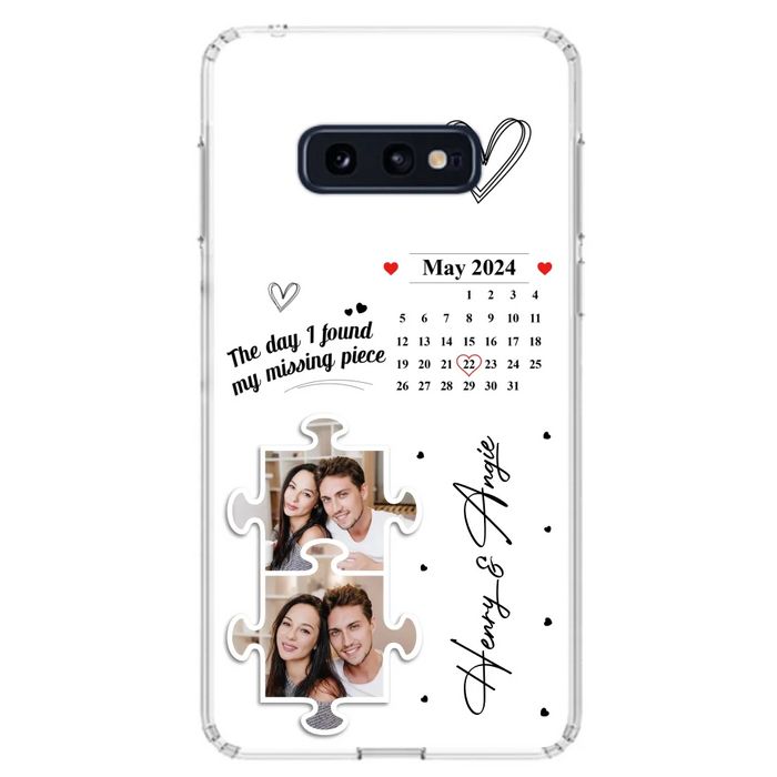 Custom Personalized Couple Phone Case For iPhone/ Samsung - Anniversary Gift For Couple - Upload Photos - The Day I Found My Missing Piece