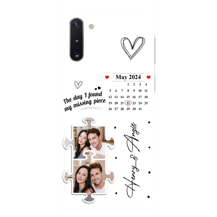 Custom Personalized Couple Phone Case For iPhone/ Samsung - Anniversary Gift For Couple - Upload Photos - The Day I Found My Missing Piece