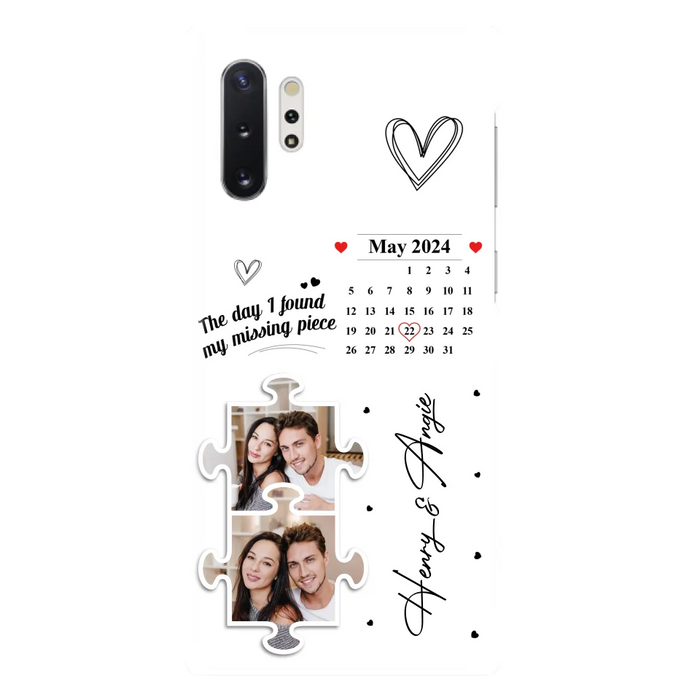 Custom Personalized Couple Phone Case For iPhone/ Samsung - Anniversary Gift For Couple - Upload Photos - The Day I Found My Missing Piece