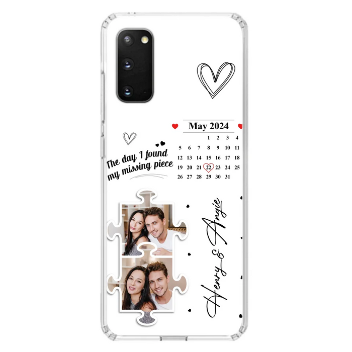 Custom Personalized Couple Phone Case For iPhone/ Samsung - Anniversary Gift For Couple - Upload Photos - The Day I Found My Missing Piece