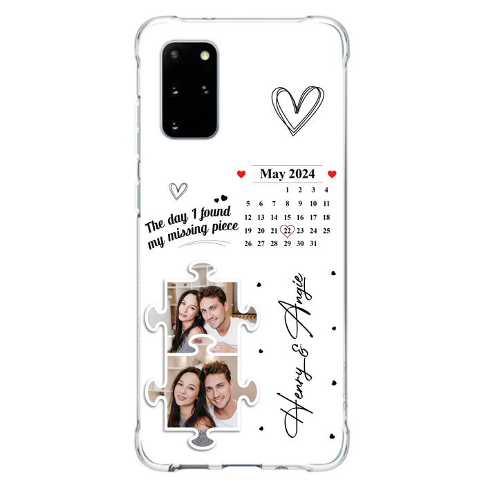 Custom Personalized Couple Phone Case For iPhone/ Samsung - Anniversary Gift For Couple - Upload Photos - The Day I Found My Missing Piece